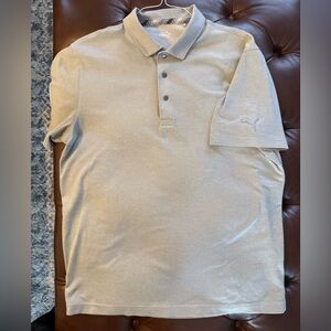 Puma Men's Heathered Gray Polo Shirt - Classic Short Sleeve